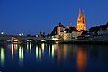 Steinerne Brücke und Dom in Regensburg