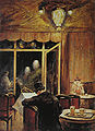 Abend im Café Bauer, 1898, Öl auf Leinwand, 35,5 × 26,5 cm