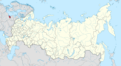 Kaliningrad oblasts beliggenhed i Rusland