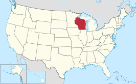 Locatie van Wisconsin