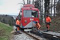 Image 9Most derailments, such as this one in Switzerland, are minor and do not cause injuries or damage. (from Train)