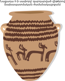Jar of Naqada II decorated with vitres (prehistoric period) (HY)