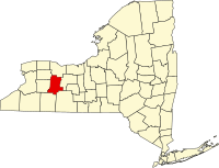 Map of Njujork highlighting Livingston County