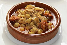 Spanish Menudo with garbanzo beans and chorizo sausage