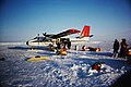 Image 88On the sea ice of the Arctic Ocean temporary logistic stations may be installed, Here, a Twin Otter is refueled on the pack ice at 86°N, 76°43‘W. (from Arctic Ocean)
