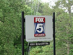 Sign for WAGA-TV in Atlanta