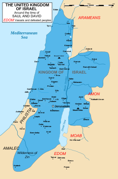 Förenade kungariket Israel ca 1020 f.Kr.