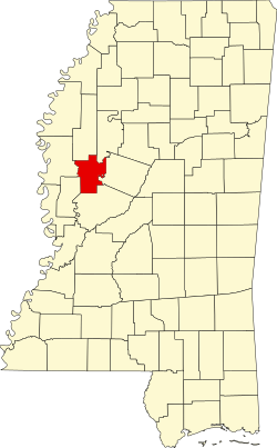 Karte von Humphreys County innerhalb von Mississippi