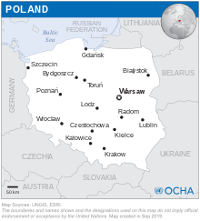 Description de l'image Poland - Location Map (2019) - POL - UNOCHA.svg.