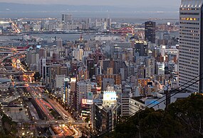 Pogled na Sannomijo s postaje Šin-Kobe (2009)