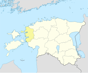 Harta regiunii Lääne în cadrul Estoniei