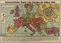 Image 4A cartoon map of Europe in 1914, at the beginning of World War I. (from Political cartoon)