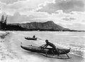 Image 43Polynesians with outrigger canoes at Waikiki Beach, Oahu Island, early 20th century (from Polynesia)
