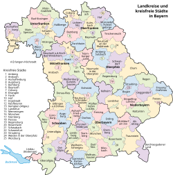 Districten van Beieren