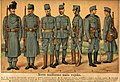 Uniformes del exércitu en 1912.
