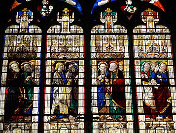 Bourges Cathedral, window of the Apostles (15th century)