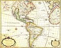 Map of North and South America, French (18th century)