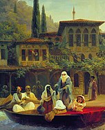 Kumkapı chèo thuyền ở Constantinople
