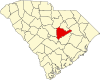 State map highlighting Sumter County