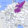 Карта на Горносаксонскиот округ во Светото Римско Царство