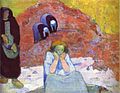 ゴーギャン『ぶどうの収穫――人間の悲哀』1888年11月。ファン・ゴッホの『赤い葡萄畑』と同時期の作品。