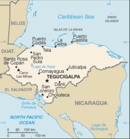 Honduras - Mappa
