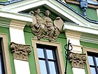 Architectural decorations of one of the old townhouses