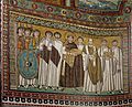 Mosaico bizantino na Basílica de São Vital de Ravena.