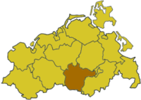 Distrikto Müritz sur la mapo de Meklenburgo-Antaŭpomerio