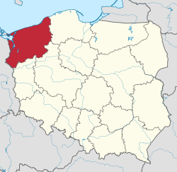 Location within Poland.