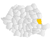 Map of Romania highlighting Galaţi County