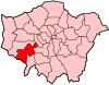 Lokasi London Borough of Richmond upon Thames di London Raya