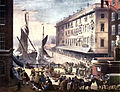 Image 74The Billingsgate Fish Market in London in the early 19th century (from History of England)