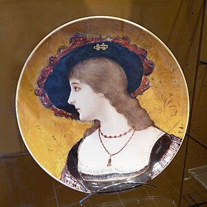 Théodore Deck plate decorated by Helleu, 1884, Colmar Museum