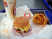 A Burger King Veggie combo meal, including a veggie burger, from Germany