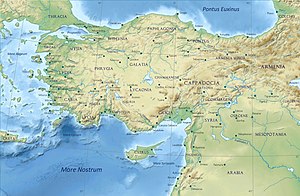 Paphlagonia di antara wilayah kuno Anatolia.