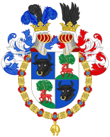 Coat of arms of Paul von Hindenburg as knight of the Spanish branch of the Order of the Golden Fleece