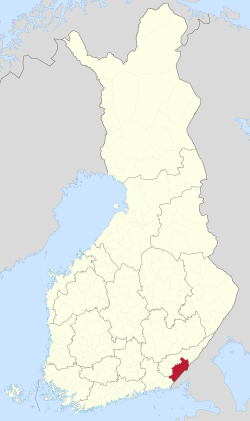 Location of Lappeenranta in Finland