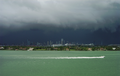 Image 9Typical summer afternoon shower from the Everglades traveling eastward over Downtown Miami (from Geography of Florida)