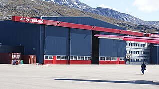 Air Greenland hangars at Nuuk Airport in 2010