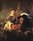 Rembrandt and Saskia pose as "The Prodigal Son in the Tavern" – a portrait historié, 1635