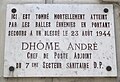 Le résistant André Dhôme est touché par balles au no 131 le 23 août 1944, pendant la Libération de Paris, avant de mourir le lendemain (la plaque se situe au no 129)[32].