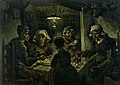 『ジャガイモを食べる人々』1885年4月-5月、ニューネン。油彩、キャンバス、82 × 114 cm。ゴッホ美術館[110]F 82, JH 764。最初の本格的作品と言われる。