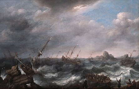 Ναυάγιο σε πολύ ταραγμένη θάλασσα, 1636