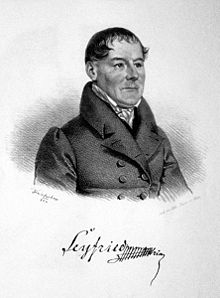 Ignaz von Seyfried, litografie Josefa Kriehubera (1829)
