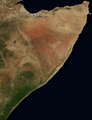 A Satelitnbild vo Somalia.