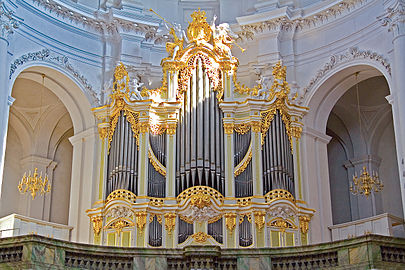 Cathédrale de la Sainte-Trinité de Dresde, orgue de Johann Gottfried Silbermann.