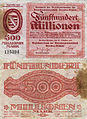 500,000,000 marks, Dresden, 1923