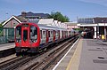 Image 4A Metropolitan line S8 Stock at Amersham in London (from Railroad car)