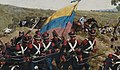 Soldados de la Gran Colombia durante la Batalla de Carabobo en 1821.